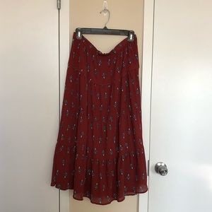 LOFT |  Paisley Printed Skirt